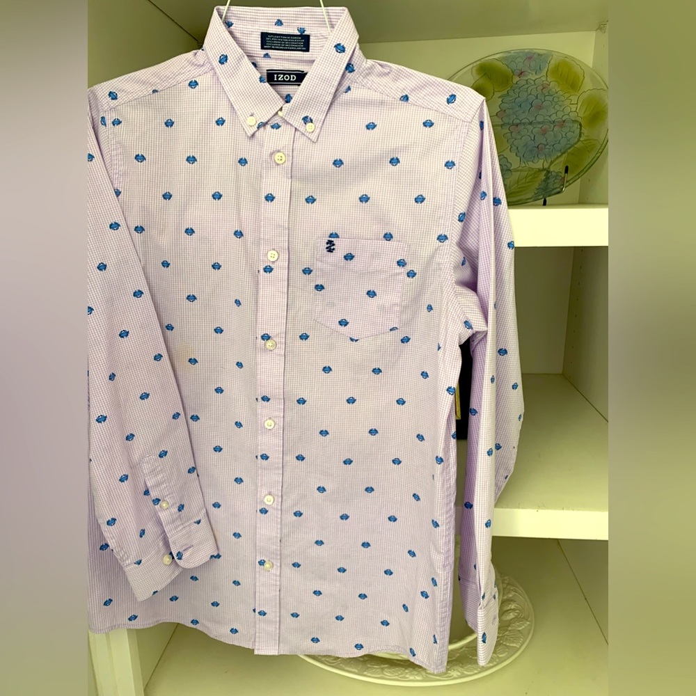 Boys IZOD nautical dress shirt size 18/20